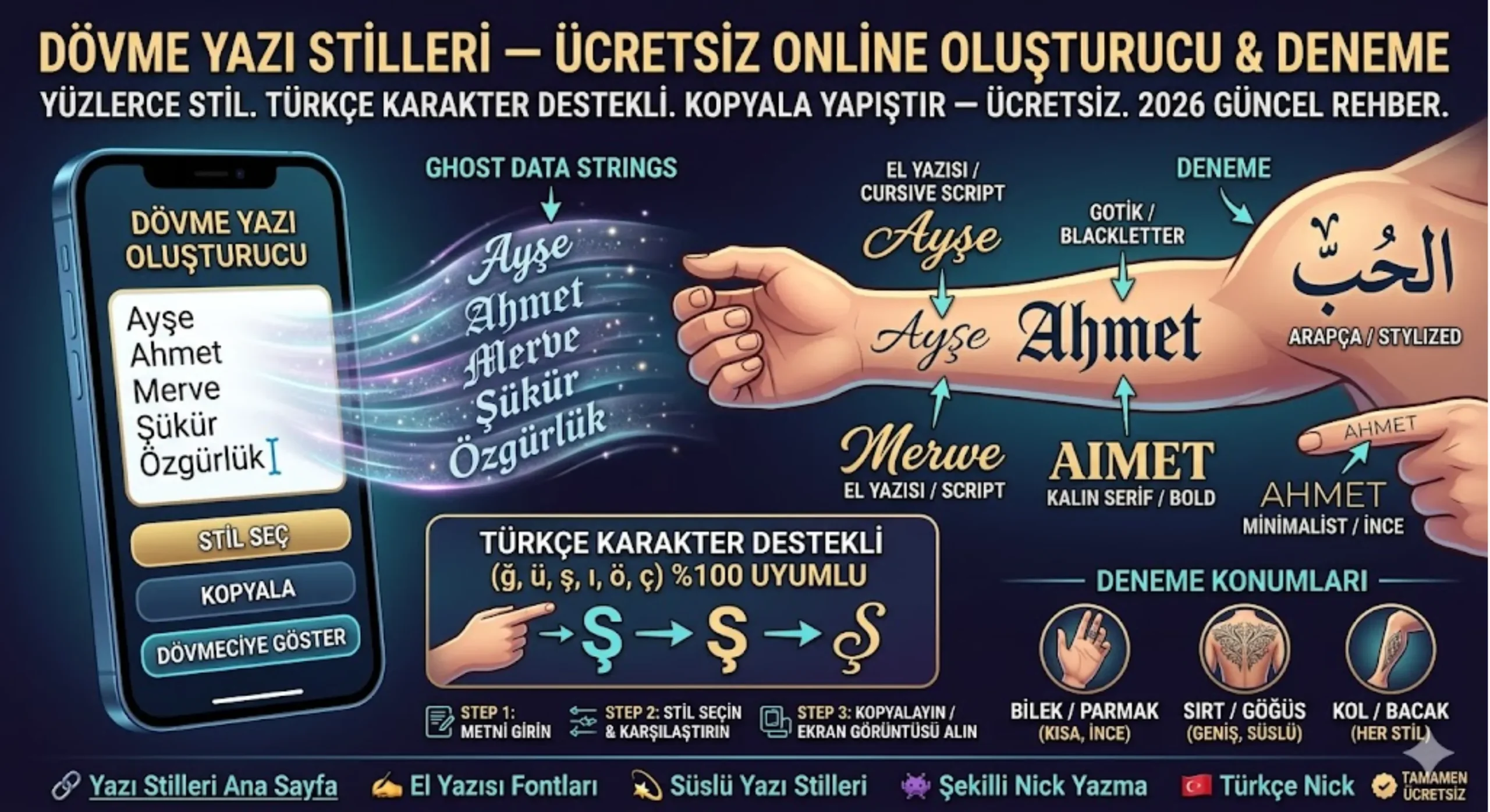Dövme Yazı Stilleri