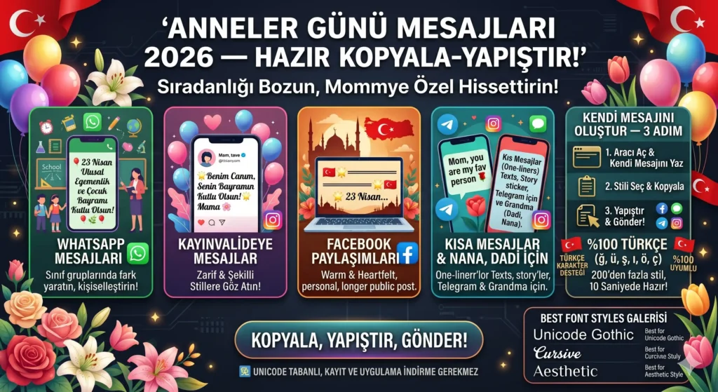 anneler günü mesajları 2026